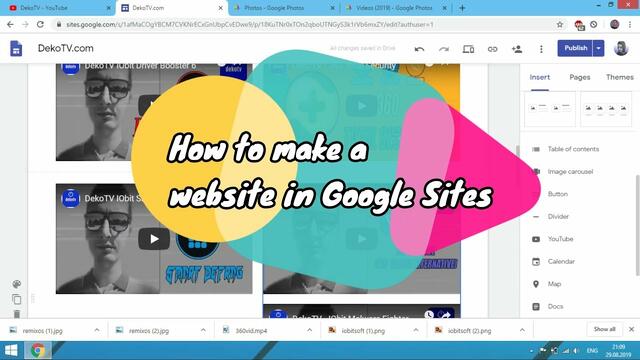 DekoTV - How To Make A Website In Google Sites