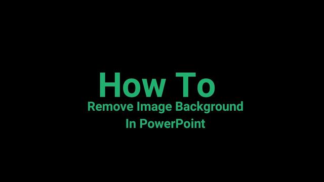 DekoTV - How to remove image background in PowerPoint