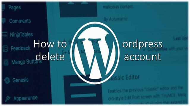 DekoTV  - How to delete Wordpress account