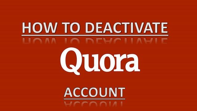 DekoTV  - How to deactivate Quora account