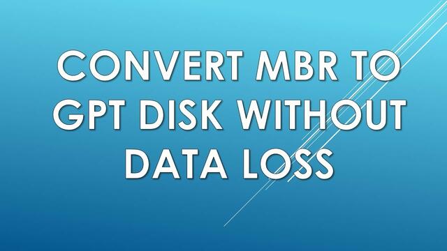 DekoTV - Convert MBR to GPT disk without data loss