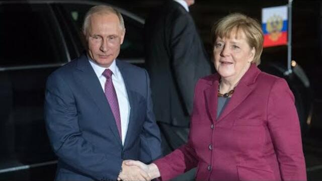 Среща на Владимир Путин и Ангела Меркел в Кремъл, Москва - Встреча Путина и Меркель - 11.1.2020