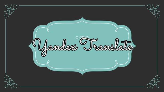 DekoTV - Yandex Translate