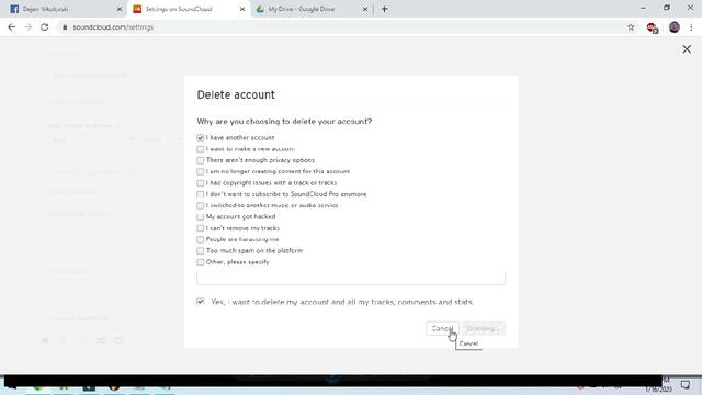 DekoTV - How to delete Soundcloud account