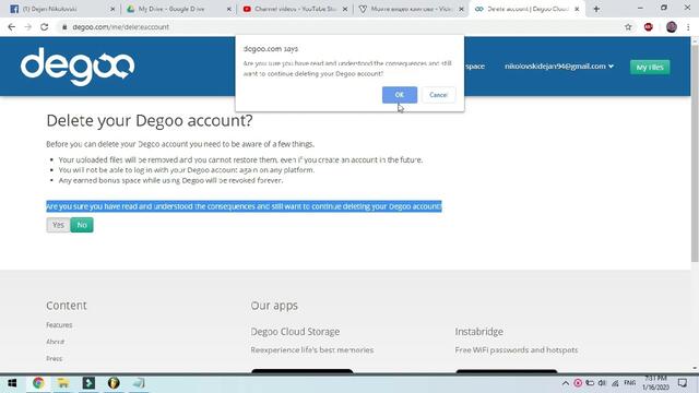 DekoTV - How to delete Degoo account