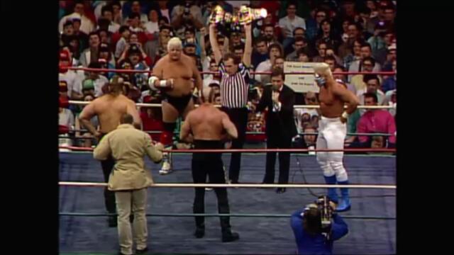 Sting and Dusty Rhodes vs The Road Warriors (NWA World Tag Team Championship)