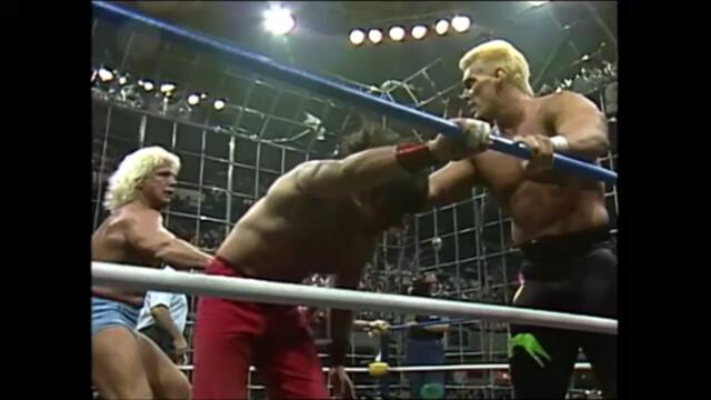 Ric Flair and Sting vs The Great Muta and Terry Funk (Thunderdome match with Bruno Sammartino as special guest referee) 2/2