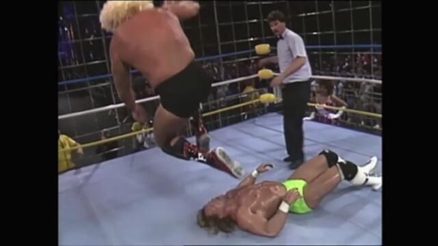 Lex Luger vs Ric Flair (Steel Cage match for the NWA World Heavyweight Championship)