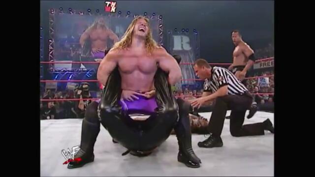 Chris Jericho & The Rock vs Booker T & Test (WWF World Tag Team Championship)