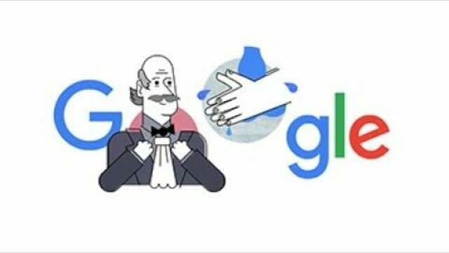 Google почете д-р Игнац Земелвайс унгарски лекар! Ignaz Semmelweis and Handwashing  Celebrating Google Doodle