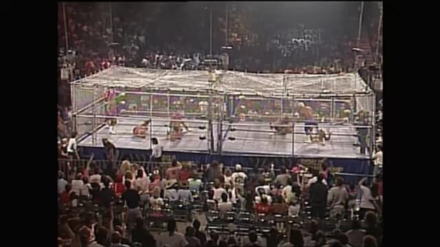 The Four Horsemen and Larry Zbyszko vs  Brian Pillman, The Steiner Brothers and Sting (WarGames match) #2