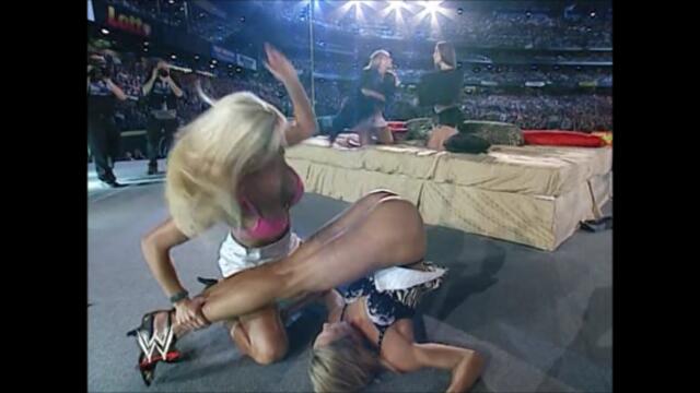 Kitana Baker vs Tanya Ballinger and Torrie Wilson vs Stacy Keibler (Catfight Challenge Match WrestleMania XIX)
