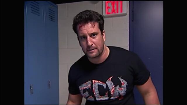 ECW: Justin Credible backstage Tommy Dreamer Heat Wave PPV
