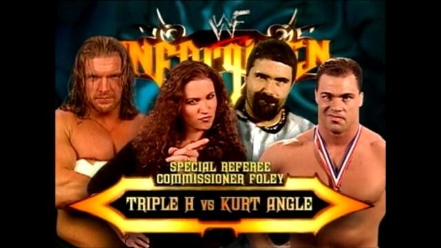 WWF Triple H vs Kurt Angle (Mick Foley as special guest referee)