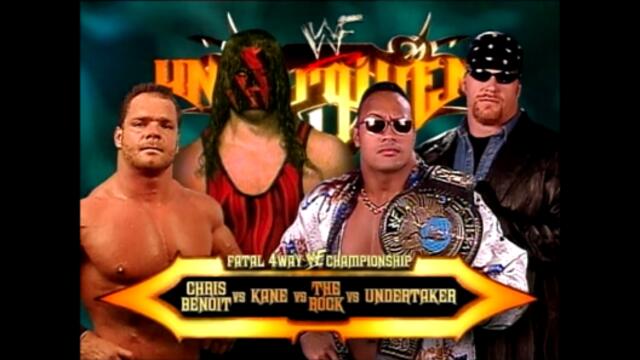 The Rock vs Chris Benoit vs Kane vs The Undertaker (Fatal 4-Way match for the WWF Championship)