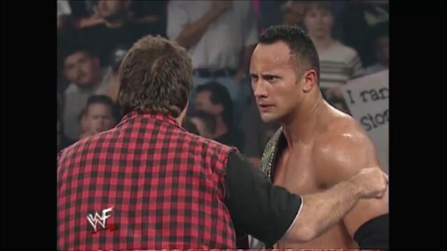 WWF Rikishi & The Rock vs Kane & Kurt Angle Main Event (Raw 09.10.2000)