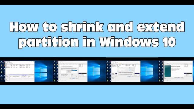 DekoTV - How to shrink and extend  partition in Windows 10