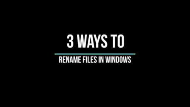 DekoTV  - 3 ways to rename files in Windows