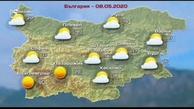 Прогноза за времето (08.05.2020)
