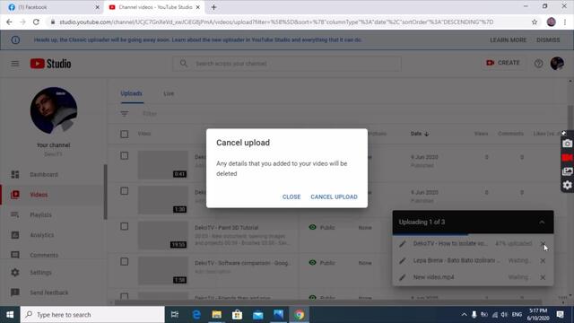 DekoTV - Now you can upload multiple videos in the new YouTube Video Uploader