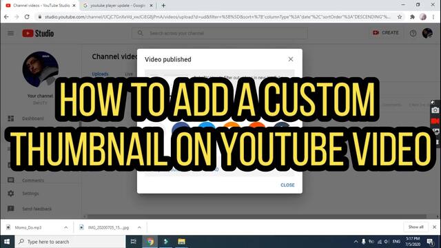 DekoTV  - How to  add a custom thumbnail on YouTube video