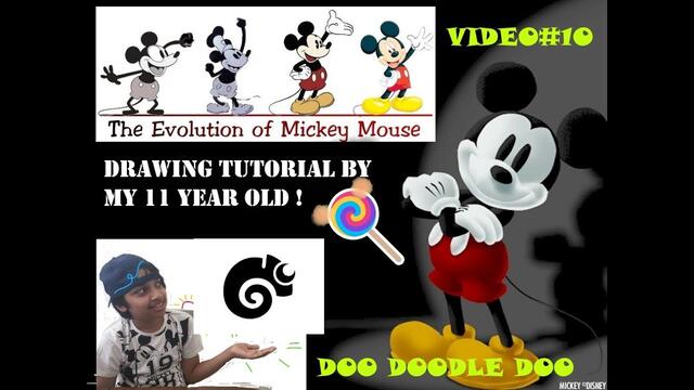 EVOLUTION OF MICKEY MOUSE..... A drawing tutorial by 11 year old Reyan Rahoof. ( July 2020 )