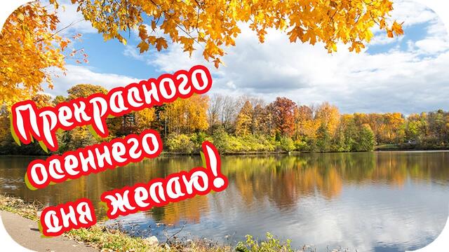 Прекрасного осеннего дня желаю! Пришла к нам снова осень...