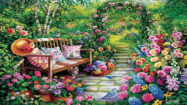 •✿• Градини - мечта ... (painting) ... (Ernesto Cortazar) •✿•