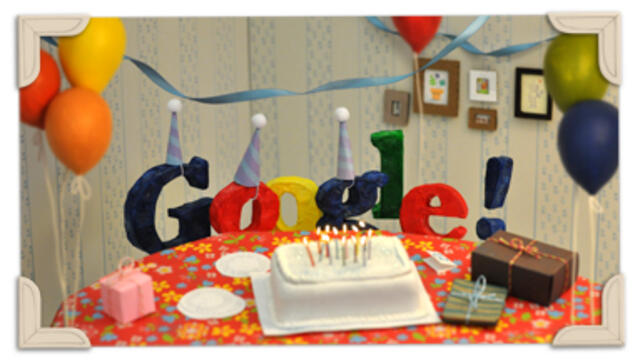 Честит рожден ден Гугъл!!! Google's 22-th Birthday - Google 22-th Birthday (Google Doodle)