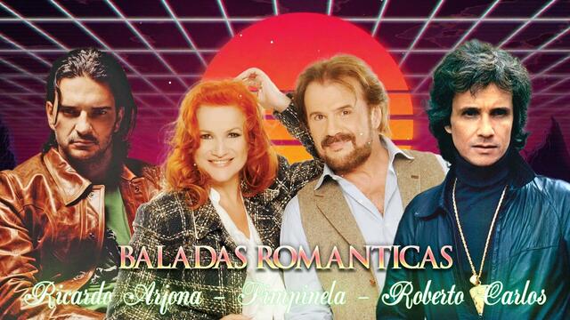 PIMPINELA, RICARDO ARJONA Y ROBERTO CARLOS MIX ÉXITOS SUS MEJORES CANCIONES ROMANTICAS DE 90S