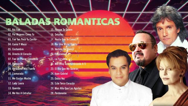 JUAN GABRIEL, PEPE AGUILAR, ROCIO DURCAL Y ROBERTO CARLOS MIX 50 EXITOS BALADAS ROMANTICAS INMORTAL