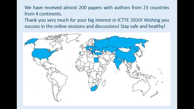 ICTTE 2020 Opening and Plenary Session 05 11 2020
