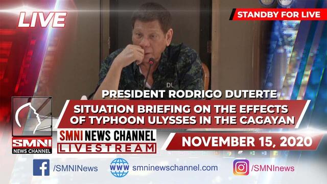 President Rodrigo Duterte Situation Briefing on the Effects of Typhoon Ulysses in the Cagayan