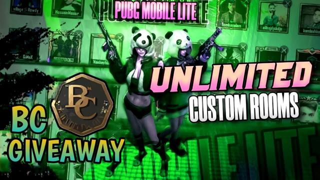 PUBG LITE LIVE BC GIVEAWAY CUSTOM ROOM/ UNLIMITED CUSTOM ROOM LIVE