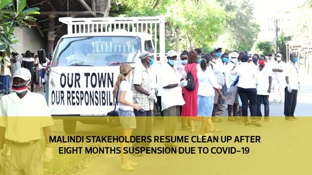 Malindi stakeholders resume clean up after eight months suspension due to Covid-19