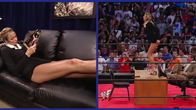 WWF Stacy Keibler becomes Mr McMahon's personnel assistant Smackdownn 11.04.2002