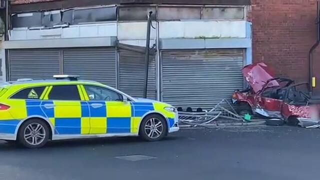 Cars smash in Raby Road