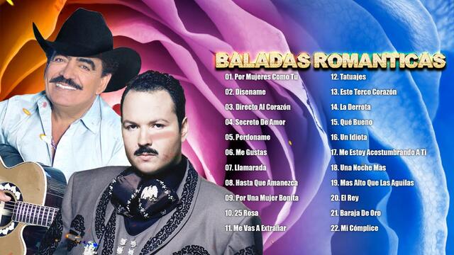 JOAN SEBASTIAN Y PEPE AGUILAR MIX 30 EXITOS RANCHERAS Y ROMANTICAS MÁS HERMOSAS INOLVIDABLES 90S