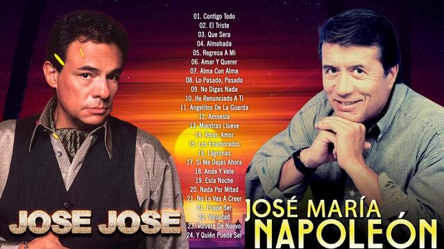 JOSE JOSE Y NAPOLEON SUS GRANDES ÉXITOS ROMÁNTICAS INOLVIDABLES 90S - MUSICA ROMANTICOS DEL AYER