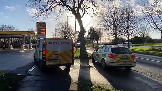 Police at Jet Garage, King George Road