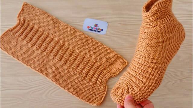 En kolay Tırtıl Bay Bayan patik modeli yapımı iki şiş patik modelleri yapılışı /Yeni patik örnekleri