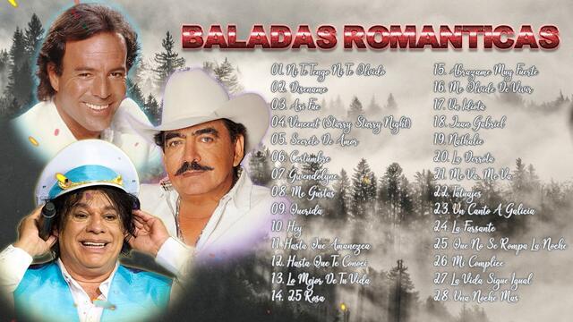 LAS 100 MEJORES CANCIONES DE JUAN GABRIEL, JULIO IGLESIAS, JOAN SEBASTIAN EXITOS