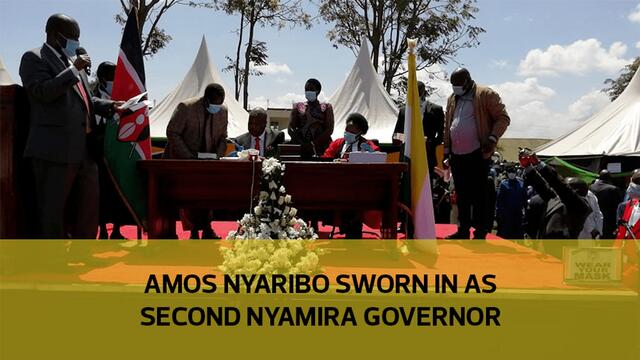 Amos Nyaribo sworn in as second Nyamira Governor