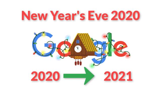 December 31, 2020 New Year's Eve 2020  #NewYearsEve2020 #DecemberHolidays #GoogleDoodle #NewYearsEve