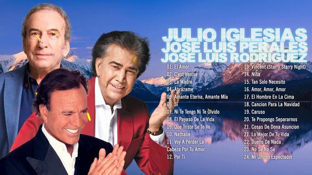 JULIO IGLESIAS, PERALES Y JOSE LUIS RODRIGUEZ SUS MÁS HERMOSA CANCIONES ROMANTICAS 90S DEL RECUERDO