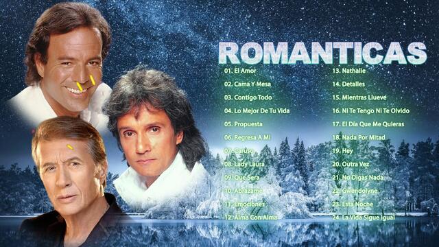 JULIO IGLESIAS, ROBERTO CARLOS Y NAPOLEON EXITOS LAS 30 SUPER ÉXITOS BALADAS ROMANTICAS INMORTALES