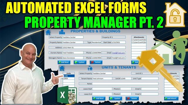 How To Create Automated Excel Forms & Add Attachments Without Userforms [Property Manager Pt. 2]