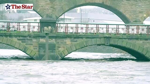 Rising river levels on the Don in Sheffield January 20th 2021