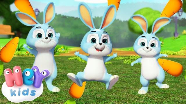 Хоп, зайче-байче 🐰 Бебешки песни -HeyKids