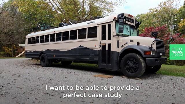 This architecture student turned an old school bus into a tiny home